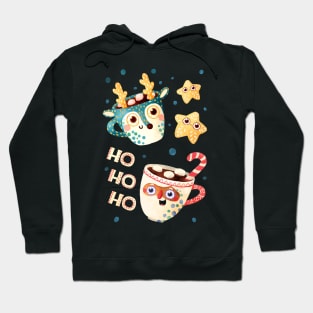 Santa Claus and Reindeer mugs Hoodie